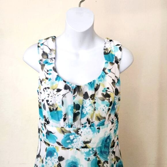 CONNECTED APPAREL Floral Print Sleeveless A-line Mini Dress Size 6P - Picture 4 of 9